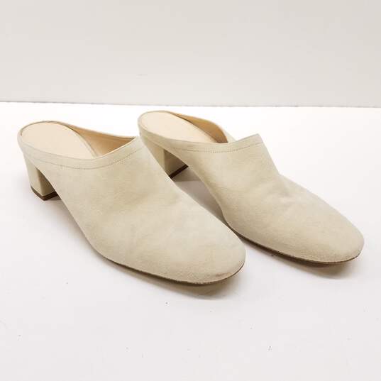 Everlane Italy The Day Mule Suede Block Heel Shoes Size 8 B image number 3