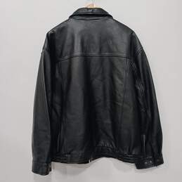 Jos A Bank Men's Black Leather Jacket Size XXL alternative image