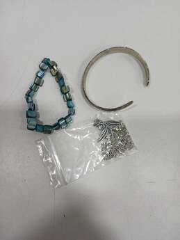 Bundle of Faux Silver & Turquoise Costume Jewelry alternative image