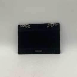 Rebecca Minkoff Womens Black Floral Credit Card Slots Clutch Wallet Handbag