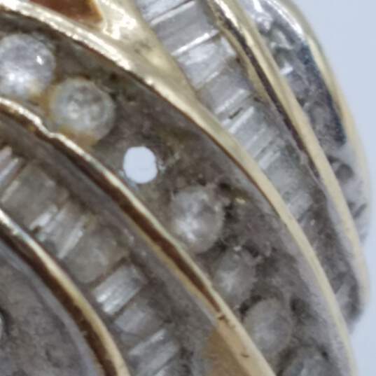 10k Gold Diamond Sz 6 3/4 Ring Damage 4.8g image number 2