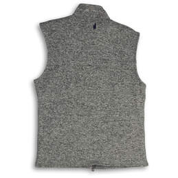Mens Gray Heather Mock Neck Sleeveless Full-Zip Fleece Vest Size Medium alternative image