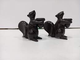 Pair of Metal Squirrel Candle Holders