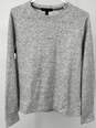 Womens Gray Long Sleeve Round Neck Pullover Sweater Size Small T-0528908-N image number 2