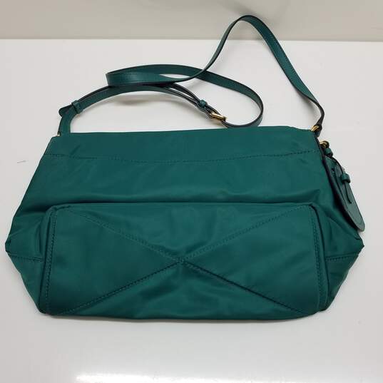 AUTHENTICATED Marc by Marc Jacobs Green Nylon Foldover Crossbody Bag image number 2