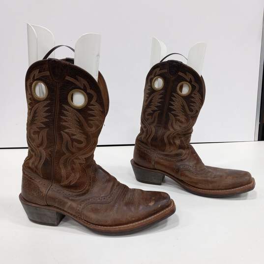 Ariat Leather Western Style Pull-On Boots Size 10.5D image number 1