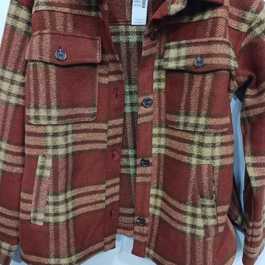 Maurices Women's Plaid Red/Yellow Coat SIze M W/Tags image number 7