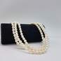 14k Gold 3 Strand Baroque FW Pearl Necklace 61.5g image number 3
