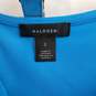 Halogen bright blue sleeveless cowl neck tank top L nwt image number 3
