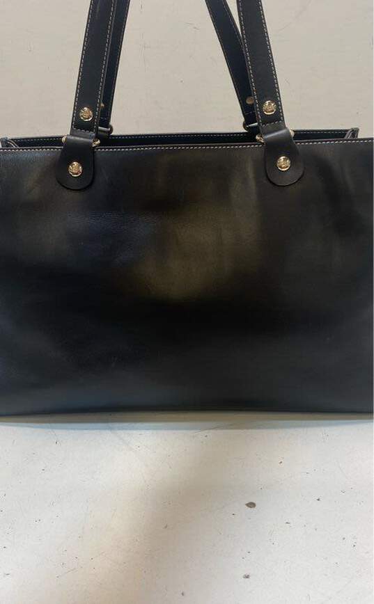 Kate Spade Black Leather Shoulder Zip Tote Bag image number 2