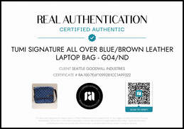 Tumi Signature Blue Crossbody Messenger Bag AUTHENTICATED alternative image