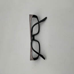 Womens Black Purple Frame Clear Lenses Rectangle Eyeglasses With Case alternative image