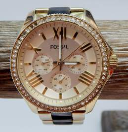 Fossil AM4499 Cecile Gold Tone & Tortoiseshell Women's Chronograph Watch 102.2g