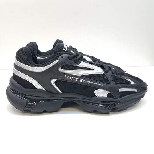 Lacoste L003 2K24 Black Silver Sneakers Men's Size 9 image number 1