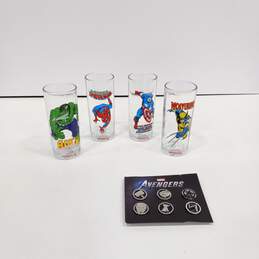 SET OF 4 MARVEL COMIC COLLECTORS SERIES GLASSES