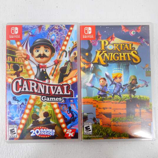 Yellow Nintendo Switch Lite W/ 2 Games Portal Knights Carnival Games image number 4