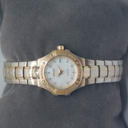 Seiko Coutura MOP & Diamond W/ Sapphire Glass Vintage Gold Tone Watch alternative image