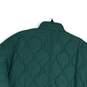 NWT Steve Madden Womens Green Mock Neck Full-Zip Cropped Puffer Jacket Sz M image number 4