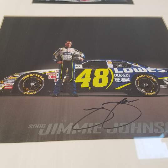 Framed, Matted & Signed Jimmie Johnson NASCAR Collectible image number 5
