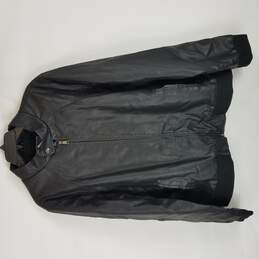 Climate Concepts Men Black Faux Leather Jacket XL