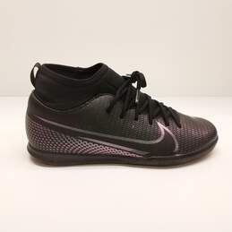 Nike Mercurial Superfly 5.5Y Women Sz 7 Black Purple Metallic