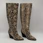 Dolce Vita Womens Beige Black Snakeskin Tall High Heel Knee High Boots Size 7.5 image number 1
