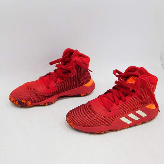 adidas Pro Bounce 2019 Red Men's Shoe Size 9 image number 2