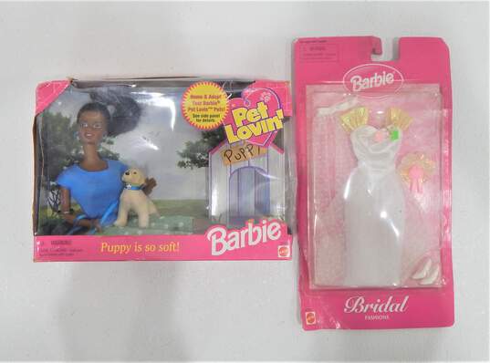 1998 Mattel Pet Lovin Barbie W/ Puppy IOB & Bridal Fashions Dress image number 1