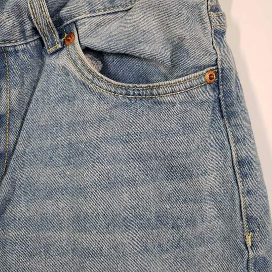 Womens 505 Cotton Regular Fit Medium Wash Denim Bermuda Shorts Size 18 image number 3