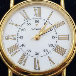 Movado 87-47-825 28mm Gold Tone Quartz Watch 15.0g