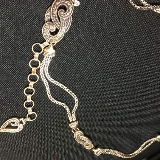Brighton Silvertone Belt Chain W/Heart Tag 200.7g image number 1