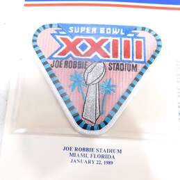 SUPER BOWL 23 49ers Bengals 1989 Willabee Ward OFFICIAL SB XXIII NFL PATCH CARD alternative image