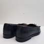 Mezlan Platinum Black Genuine Ostrich Leather Kiltie Loafers Shoes Men's Size 8.5 M image number 4