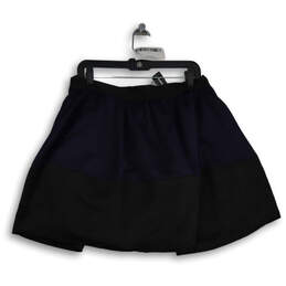 Womens Black Navy Blue High Waist Back Zip Short Mini Skirt Size 12