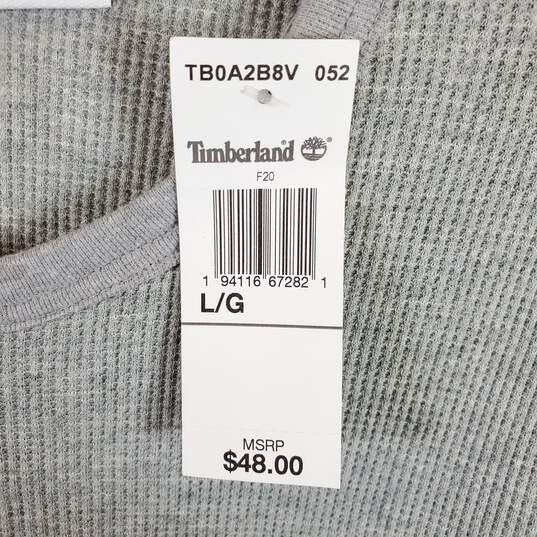 Timberland Men Grey Waffle Long Sleeve Top L NWT image number 5