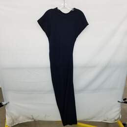 Zara Navy Blue Short Sleeved Maxi Dress WM Size XS NWT alternative image