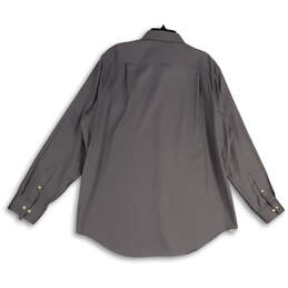 NWT Mens Gray Pinstripe Long Sleeve Spread Collar Button-Up Shirt Sz 36/37 alternative image