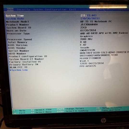 HP 15 TS Notebook PC AMD A8@2.0GHz Memory 4GB Screen 15.5 Inch image number 4