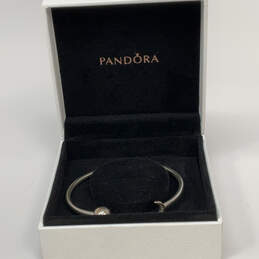 Designer Pandora Moments Silver CZ Stone Moon Star Bangle Bracelet With Box