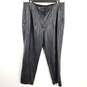 Theory Women Black Faux Leather Straight Pants Sz 14 image number 1