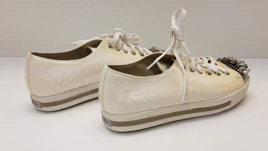 Miu Miu White Cap Toe Shoes No Size image number 4