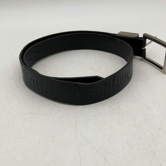 Womens 99428-09VW Black Cowhide Leather Adjustable Waist Belt Size Small image number 3