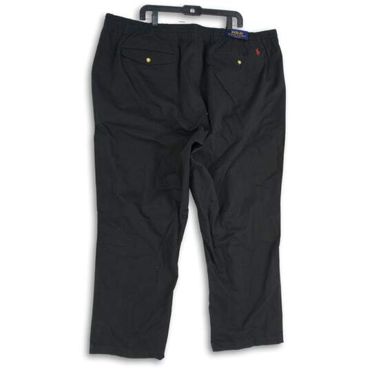 NWT Polo Ralph Lauren Mens Black Flat Front Slash Pocket Cropped Pants Size 5XB image number 2