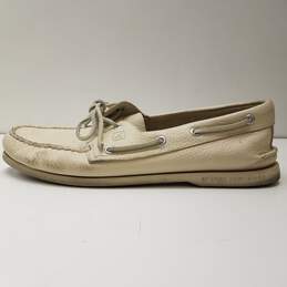 Sperry Top Spider Beige Leather Boat Shoes Men's Size 11 M alternative image