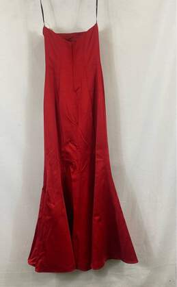 ABS By Allen Schwartz Women's Red Strapless Gown- Sz 4 NWT alternative image