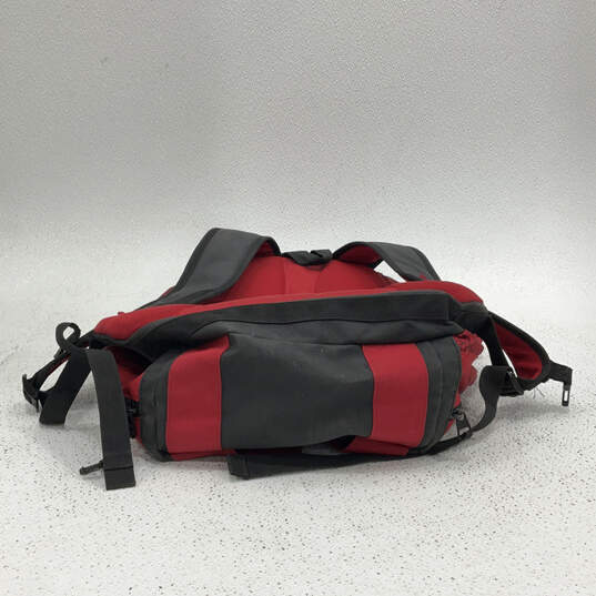 Mens Black Red Inner Pocket Adjustable Shoulder Strap Bookbag Backpack image number 3