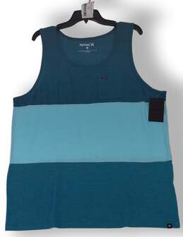 NWT Mens Blue Colorblock Sleeveless Wide Strap Pullover Tank Top Size XL alternative image