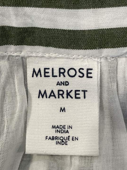 Melrose & Market Womens Green White Striped Mini Dress Size M T-0542973-H image number 4