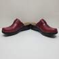 Clarks Hayla Marina Red Leather Clogs Women's Size 9.5 image number 3