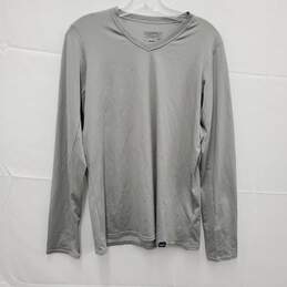 Patagonia MN's Capilene Baselayer Gray Long Sleeve Pullover T Size M